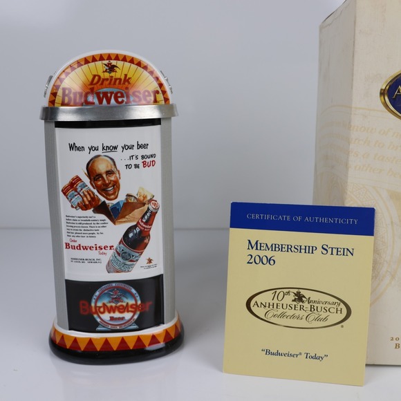 Anheuser Busch 2006 Collector's Club Membership BUDWEISER TODAY Stein CB36 - Picture 2 of 9